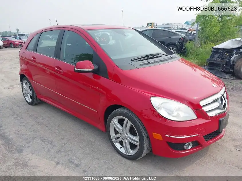 2011 Mercedes-Benz B 200 VIN: WDDFH3DB0BJ656623 Lot: 12331083