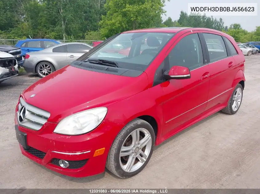 2011 Mercedes-Benz B 200 VIN: WDDFH3DB0BJ656623 Lot: 12331083