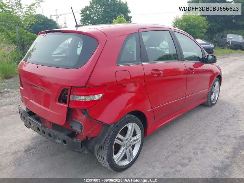 2011 Mercedes-Benz B 200 VIN: WDDFH3DB0BJ656623 Lot: 12331083