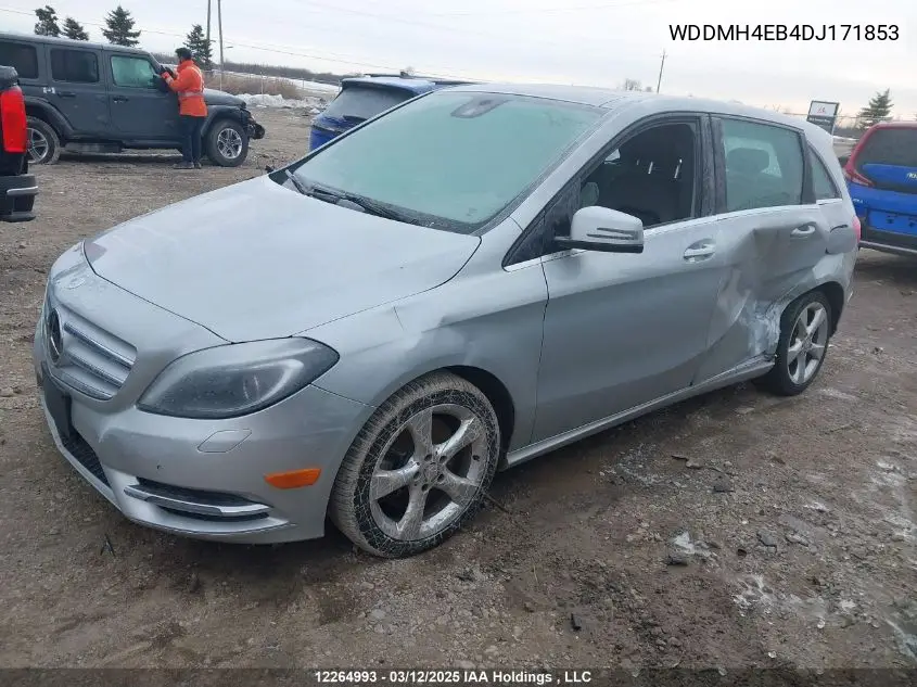2013 Mercedes-Benz B 250 Sports Tourer VIN: WDDMH4EB4DJ171853 Lot: 12264993