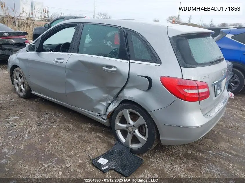 2013 Mercedes-Benz B 250 Sports Tourer VIN: WDDMH4EB4DJ171853 Lot: 12264993
