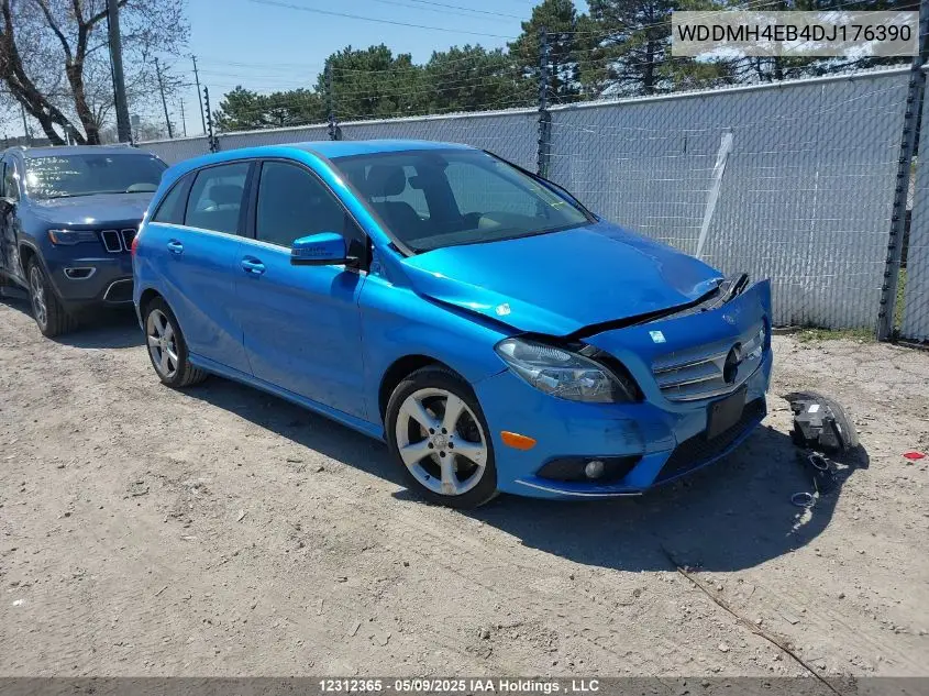 2013 Mercedes-Benz B250 VIN: WDDMH4EB4DJ176390 Lot: 12312365