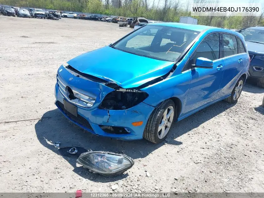 2013 Mercedes-Benz B250 VIN: WDDMH4EB4DJ176390 Lot: 12312365