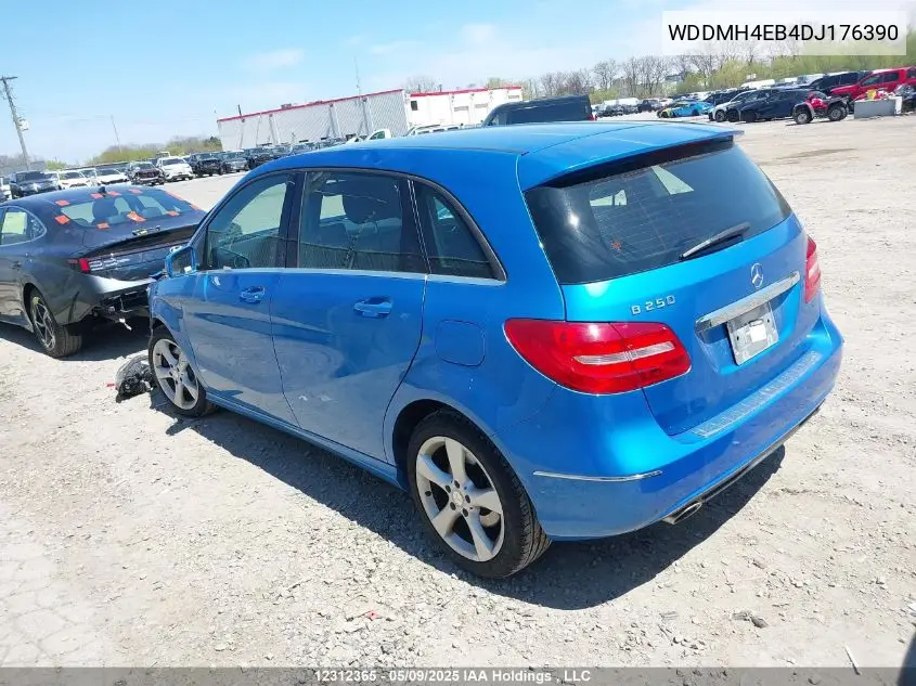 2013 Mercedes-Benz B250 VIN: WDDMH4EB4DJ176390 Lot: 12312365