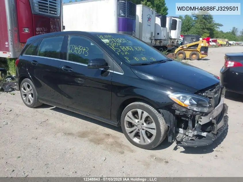 2015 Mercedes-Benz B 250 Sports Tourer VIN: WDDMH4GB8FJ329501 Lot: 12348843