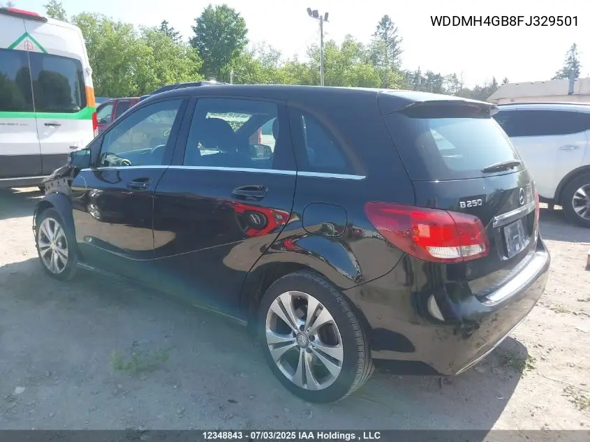 2015 Mercedes-Benz B 250 Sports Tourer VIN: WDDMH4GB8FJ329501 Lot: 12348843
