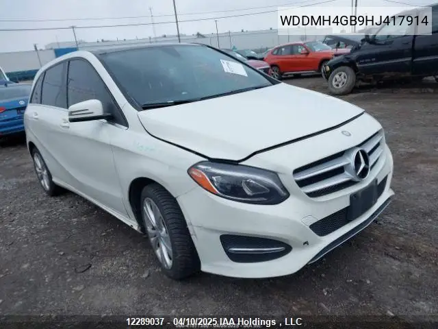 2017 Mercedes-Benz B-Class VIN: WDDMH4GB9HJ417914 Lot: 12289037
