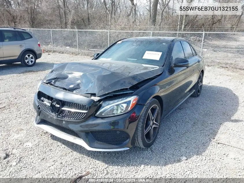 2016 Mercedes-Benz C 450 Amg 4Matic VIN: 55SWF6EB7GU132155 Lot: 41810134