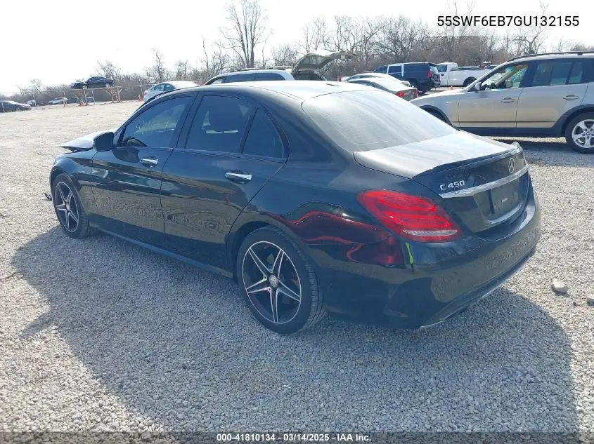 2016 Mercedes-Benz C 450 Amg 4Matic VIN: 55SWF6EB7GU132155 Lot: 41810134
