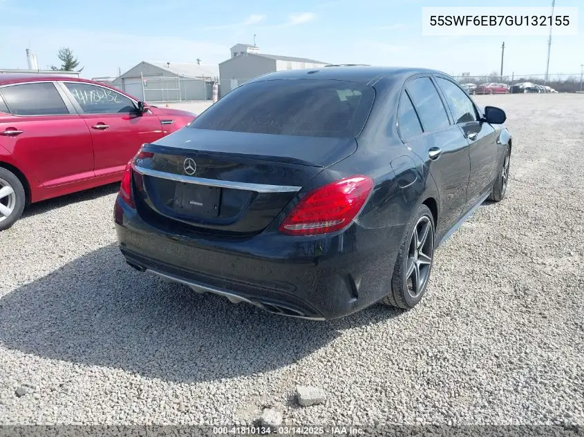 2016 Mercedes-Benz C 450 Amg 4Matic VIN: 55SWF6EB7GU132155 Lot: 41810134