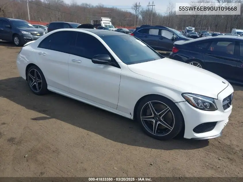 2016 Mercedes-Benz C 450 Amg 4Matic VIN: 55SWF6EB9GU109668 Lot: 41833350