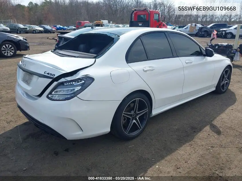 2016 Mercedes-Benz C 450 Amg 4Matic VIN: 55SWF6EB9GU109668 Lot: 41833350