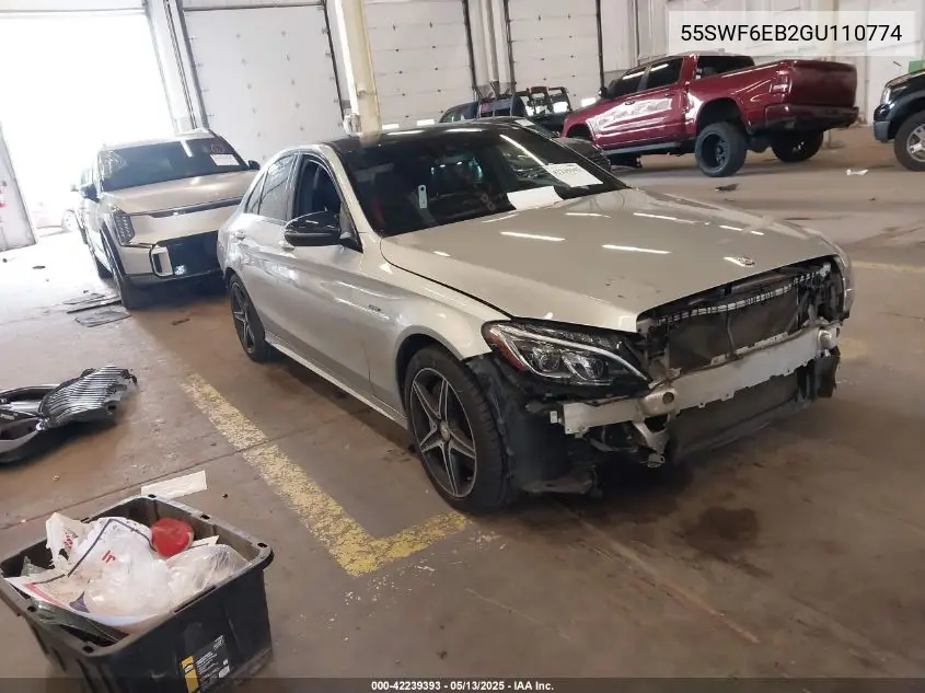 2016 Mercedes-Benz C 450 Amg 4Matic VIN: 55SWF6EB2GU110774 Lot: 42239393