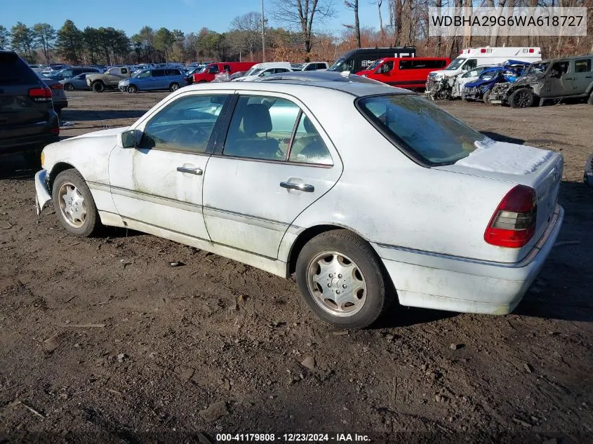1998 Mercedes-Benz C 280 VIN: WDBHA29G6WA618727 Lot: 41179808
