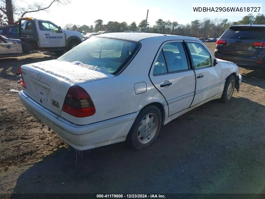 1998 Mercedes-Benz C 280 VIN: WDBHA29G6WA618727 Lot: 41179808