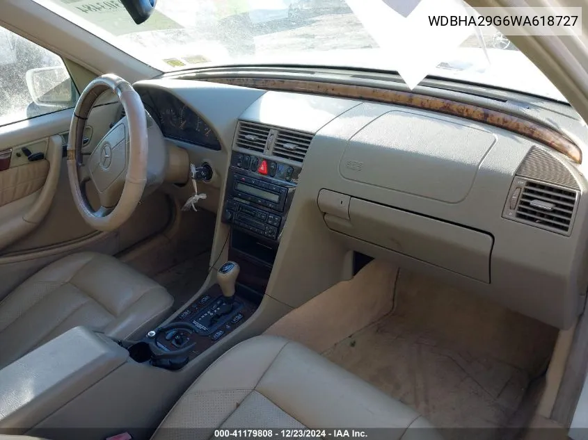 1998 Mercedes-Benz C 280 VIN: WDBHA29G6WA618727 Lot: 41179808