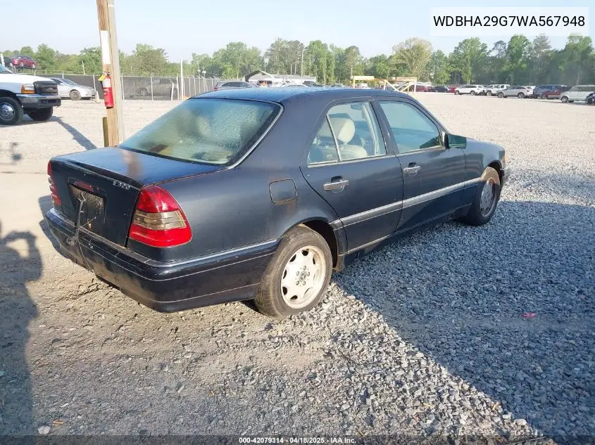 1998 Mercedes-Benz C 280 VIN: WDBHA29G7WA567948 Lot: 42079314