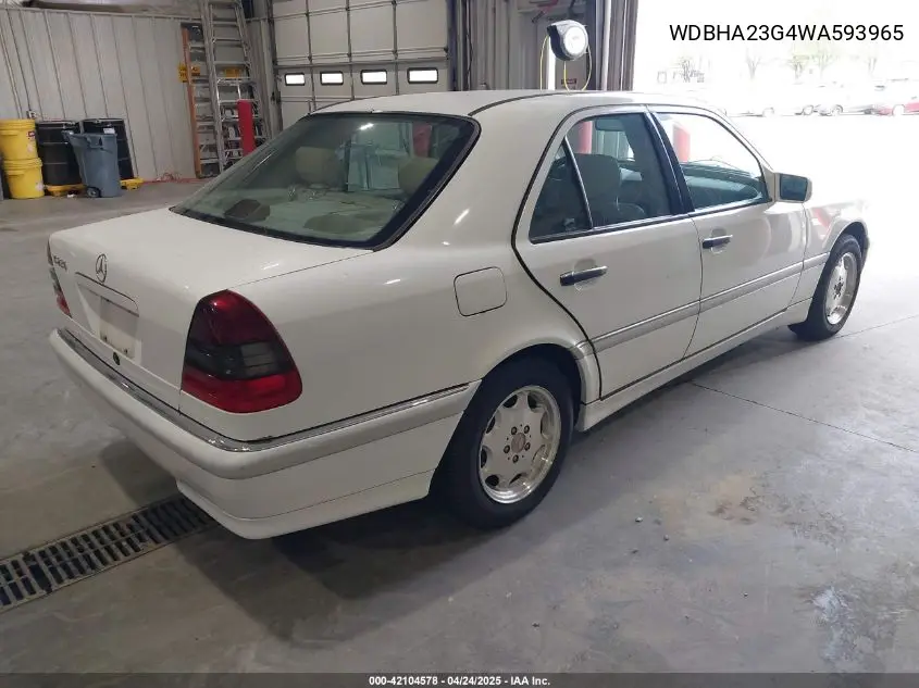 1998 Mercedes-Benz C 230 VIN: WDBHA23G4WA593965 Lot: 42104578