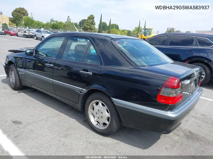 1998 Mercedes-Benz C 280 VIN: WDBHA29G5WA583937 Lot: 42564355