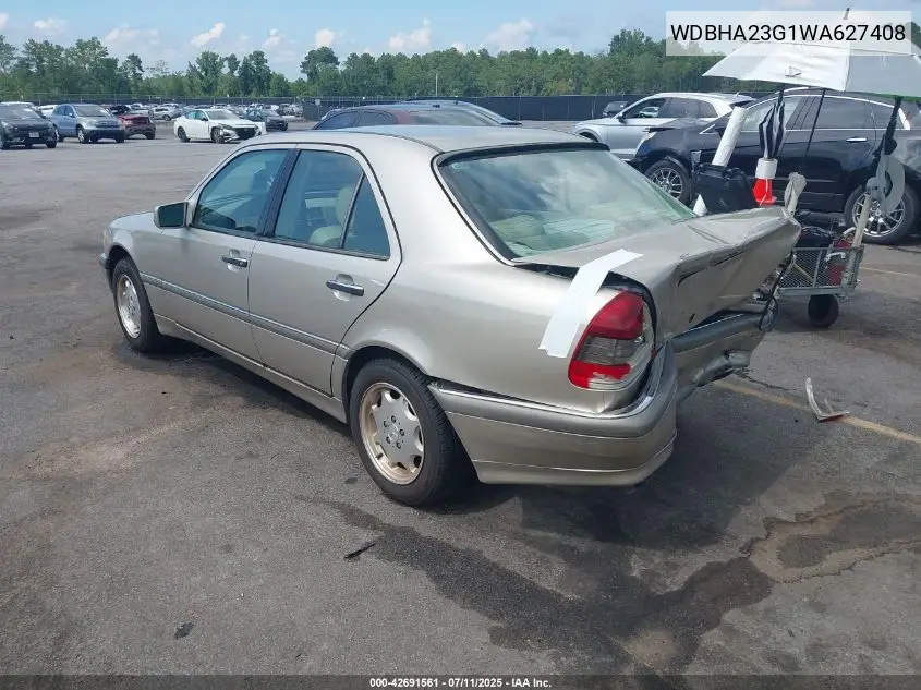 1998 Mercedes-Benz C 230 VIN: WDBHA23G1WA627408 Lot: 42691561