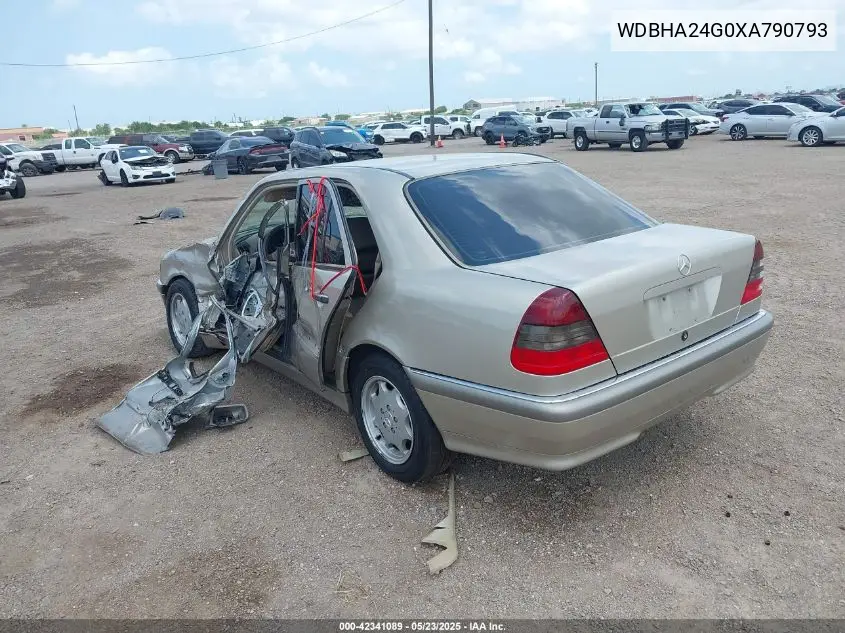 1999 Mercedes-Benz C 230 Kompressor VIN: WDBHA24G0XA790793 Lot: 42341089