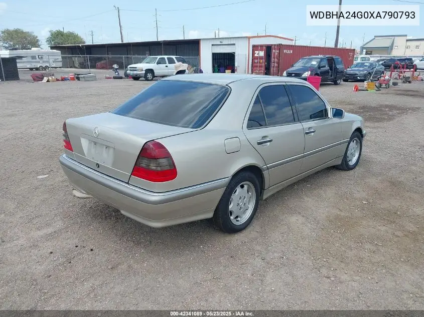 1999 Mercedes-Benz C 230 Kompressor VIN: WDBHA24G0XA790793 Lot: 42341089