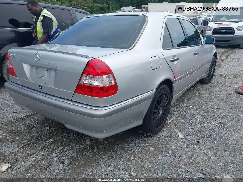 1999 Mercedes-Benz C 280 VIN: WDBHA29G8XA738756 Lot: 42555026