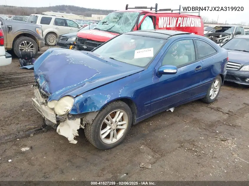 2002 Mercedes-Benz C-Class VIN: WDBRN47JX2A319920 Lot: 41527259