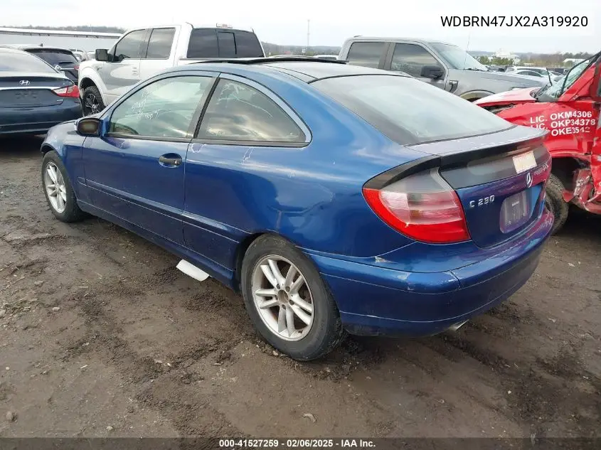 2002 Mercedes-Benz C-Class VIN: WDBRN47JX2A319920 Lot: 41527259