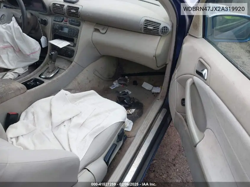 2002 Mercedes-Benz C-Class VIN: WDBRN47JX2A319920 Lot: 41527259