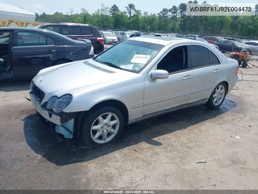 2002 Mercedes-Benz C 240 VIN: WDBRF61J92E004472 Lot: 42144326