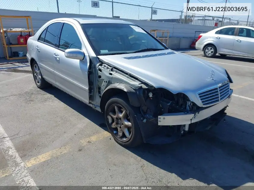 2002 Mercedes-Benz C 240 VIN: WDBRF61J22E003695 Lot: 42212080