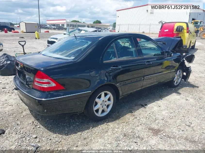 2002 Mercedes-Benz C 240 VIN: WDBRF61J52F281582 Lot: 42498015