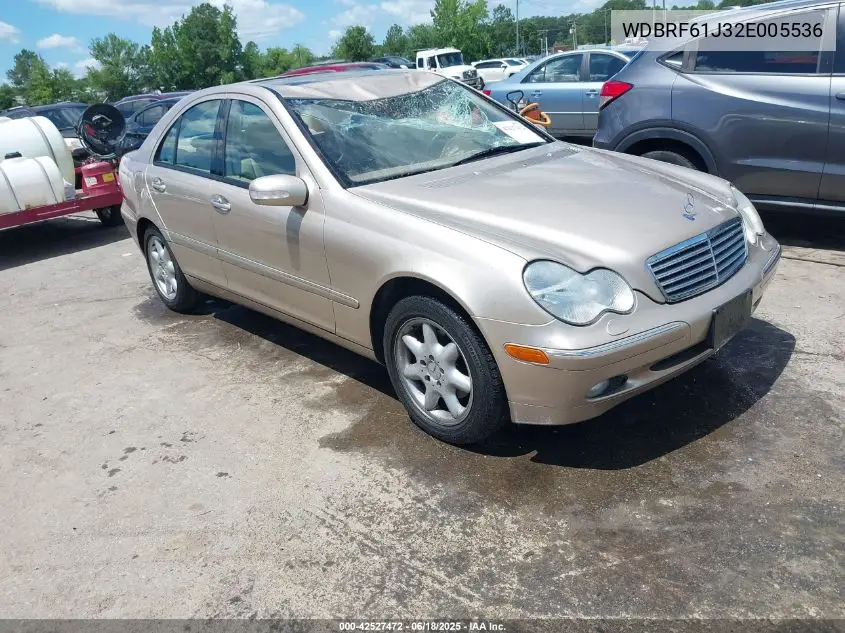 2002 Mercedes-Benz C 240 VIN: WDBRF61J32E005536 Lot: 42527472