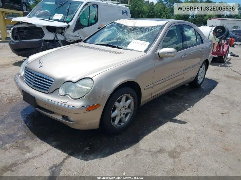 2002 Mercedes-Benz C 240 VIN: WDBRF61J32E005536 Lot: 42527472