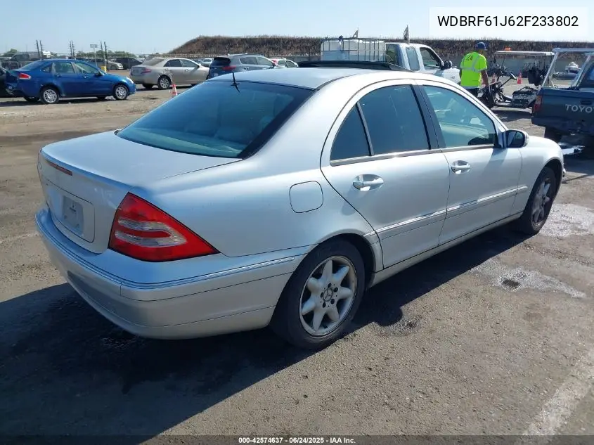 2002 Mercedes-Benz C 240 VIN: WDBRF61J62F233802 Lot: 42574637