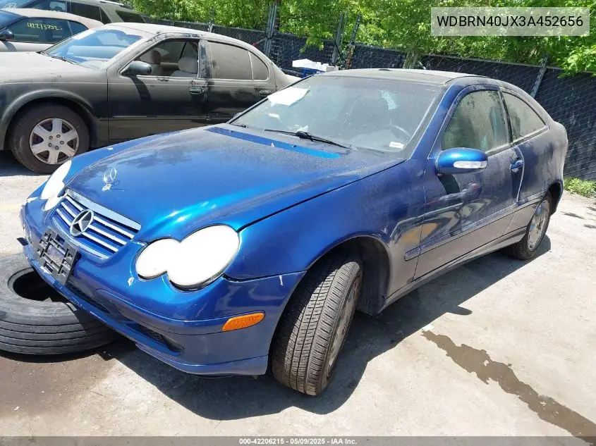 2003 Mercedes-Benz C 230 Kompressor Sport VIN: WDBRN40JX3A452656 Lot: 42206215