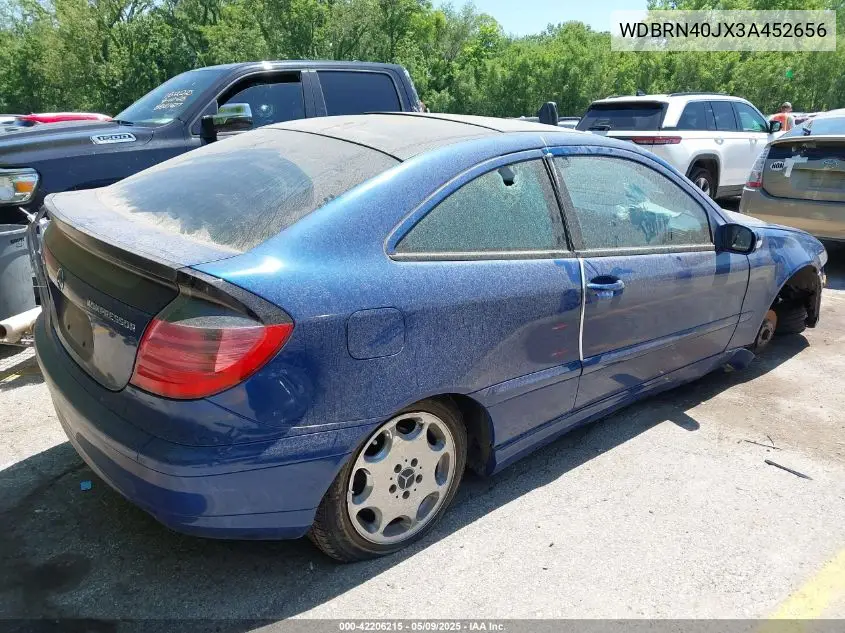 2003 Mercedes-Benz C 230 Kompressor Sport VIN: WDBRN40JX3A452656 Lot: 42206215