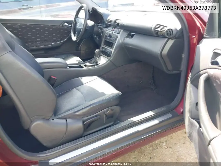 2003 Mercedes-Benz C 230 Kompressor Sport VIN: WDBRN40J53A378773 Lot: 42208153