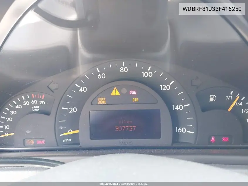 2003 Mercedes-Benz C 240 VIN: WDBRF81J33F416250 Lot: 42255841