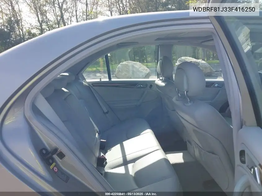 2003 Mercedes-Benz C 240 VIN: WDBRF81J33F416250 Lot: 42255841