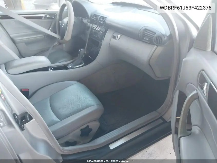 2003 Mercedes-Benz C 240 VIN: WDBRF61J53F422376 Lot: 42262562