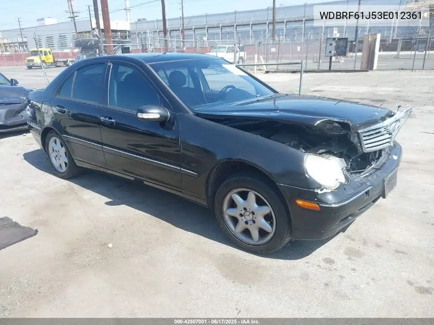 2003 Mercedes-Benz C 240 VIN: WDBRF61J53E012361 Lot: 42507001