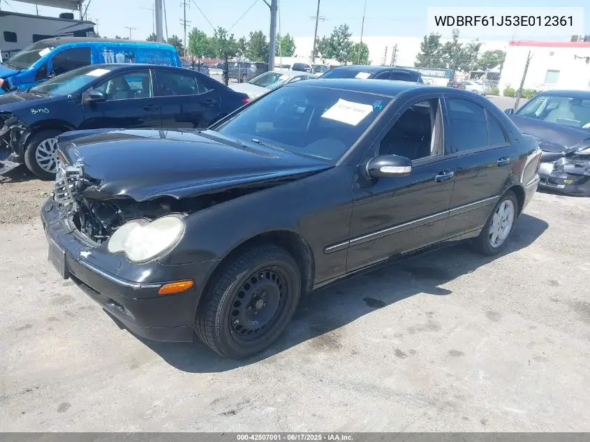 2003 Mercedes-Benz C 240 VIN: WDBRF61J53E012361 Lot: 42507001