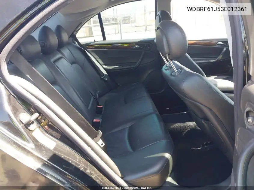 2003 Mercedes-Benz C 240 VIN: WDBRF61J53E012361 Lot: 42507001