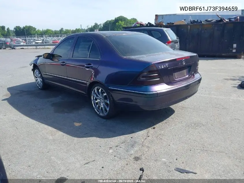 2003 Mercedes-Benz C 240 VIN: WDBRF61J73F394659 Lot: 42534142