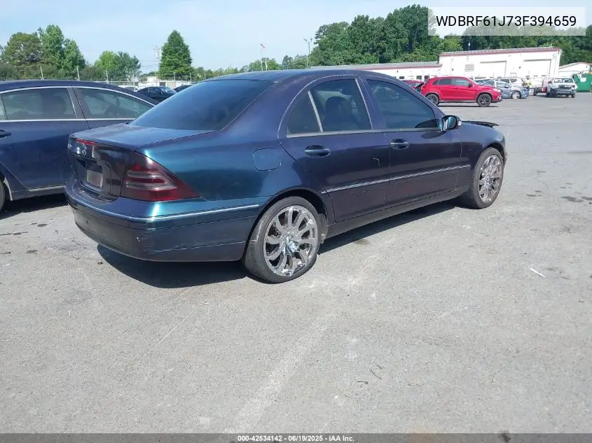 2003 Mercedes-Benz C 240 VIN: WDBRF61J73F394659 Lot: 42534142