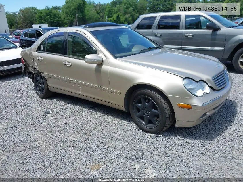 2003 Mercedes-Benz C 240 VIN: WDBRF61J43E014165 Lot: 42623495