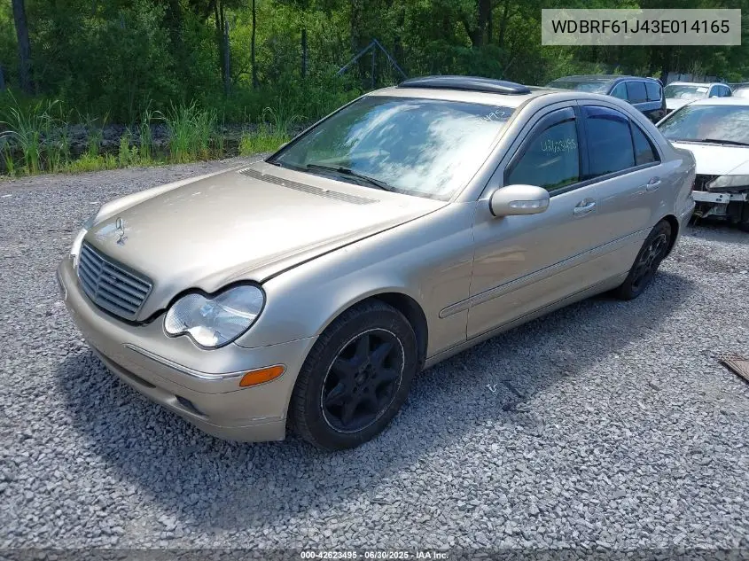 2003 Mercedes-Benz C 240 VIN: WDBRF61J43E014165 Lot: 42623495
