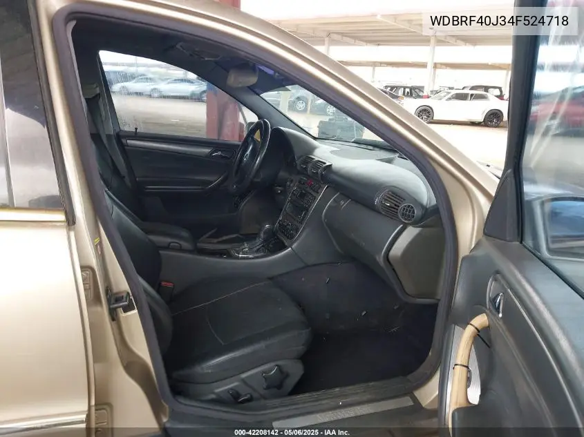 2004 Mercedes-Benz C 230 Kompressor Sport/Sport VIN: WDBRF40J34F524718 Lot: 42208142